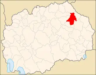 Община Кочани на карте