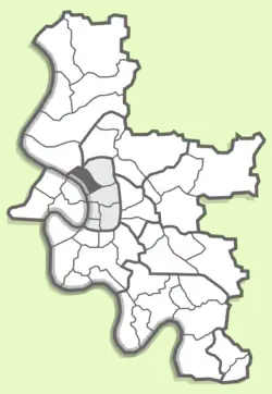 Положение Гольцхайма на карте Дюссельдорфа