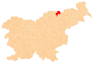 Расположение общины Подвелка на карте Словении