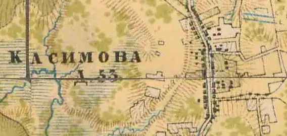 План деревни Касимово. 1885 год