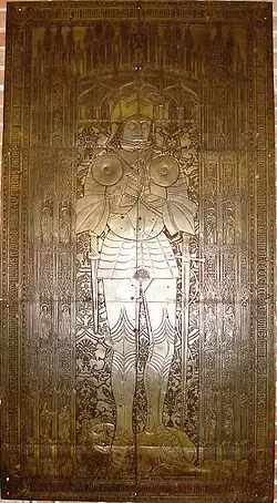 Надгробная плита Лукаша Гурки в познанском кафедральном соборе