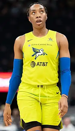 Торнтон в игре за «Даллас Уингз» против «Миннесота Линкс» (22 августа 2019 года)