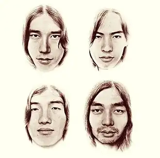 Обложка альбома Happy End «Kazemachi Roman» (1971)