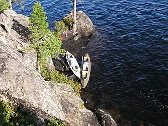 Байдарки на озере Кереть летом 2007 года