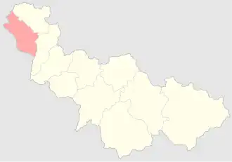 Лебединский уезд на карте