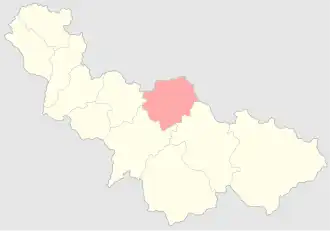 Волчанский уезд на карте