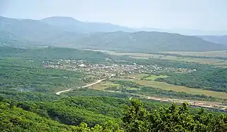 Вид на село в сентябре