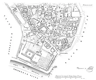 Мясницкая часть (южная половина) в атласе Хотева (1852)