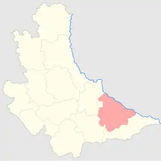 Черкасский уезд на карте