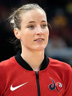 Ким Месдаг в игре за «Вашингтон Мистикс» против «Миннесота Линкс» (24 июля 2019 года)