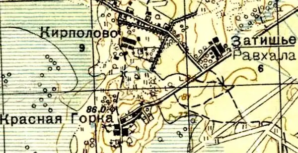 План деревни Кирполово. 1941 год