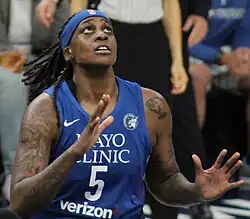 Кайзер в игре за «Миннесота Линкс» против «Лос-Анджелес Спаркс» (20 мая 2018 года)