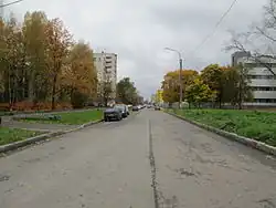 Вид на запад в сторону Замшиной улицы