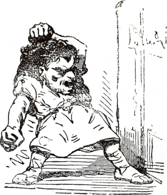 Иллюстрация к статье о кобольде из «Инфернального словаря», Луи Бретон, 1863