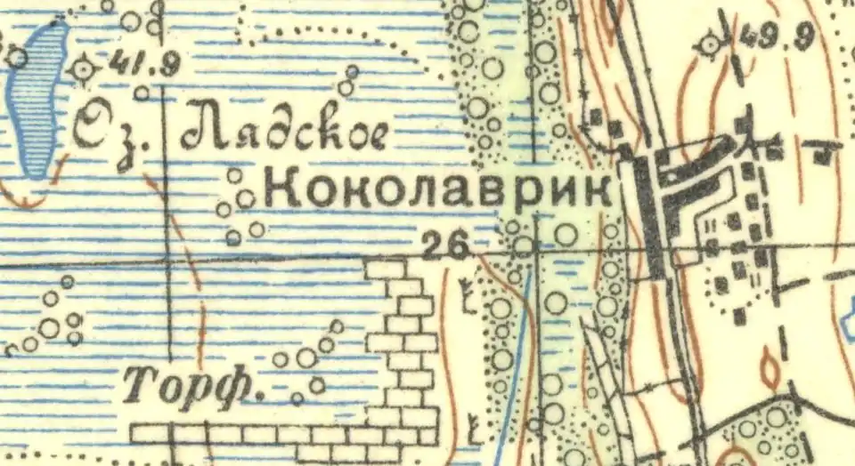 План деревни Коколаврик. 1937 год