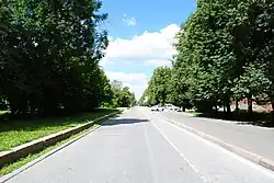 Улица Колмогорова (вид от улицы Лебедева в сторону Менделеевской улицы)