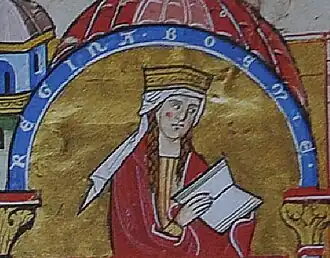 Изображение Констанции Венгерской в Псалтыре Германа Тюрингенского