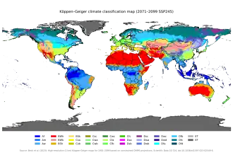 Мир (2071–2099, SSP245)