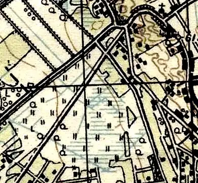 Территория современного микрорайона Котово Поле на карте 1931 года