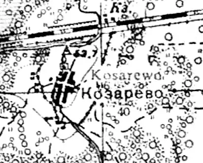 План деревни Козарево 1941 год