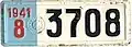 Автомобильный номер 1941 года
