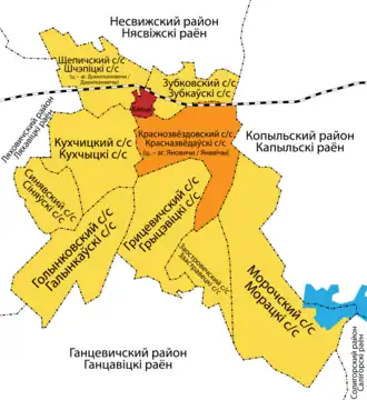 Краснозвёздовский сельсовет на карте