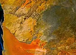 Вид русла реки из космоса