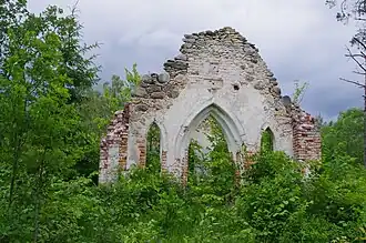 Руины часовни на кладбище мызы Куриста