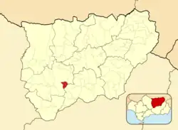 Расположение муниципалитета Ла-Гуардия-де-Хаэн на карте провинции