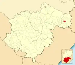 Расположение муниципалитета на карте провинции