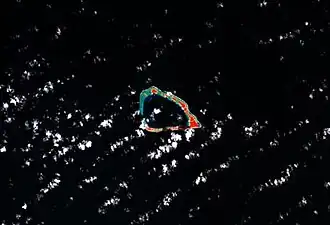 атолл Лаэ. Снимок из космоса