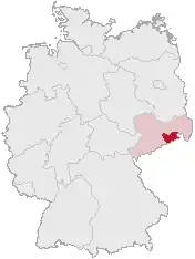 Саксонская Швейцария — Восточные Рудные Горы на карте