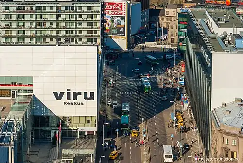 Перекрёсток улицы Антса Лайкмаа, Нарвского шоссе и улицы Хобуяама