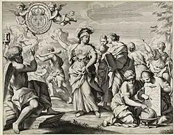 Allegoria Cnoty. Между 1666 и 1691. Офорт, резец. Рейксмюсеум, Амстердам