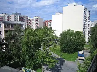 Панельные жилые дома серий 121 и 515на улице Пауля Пинна