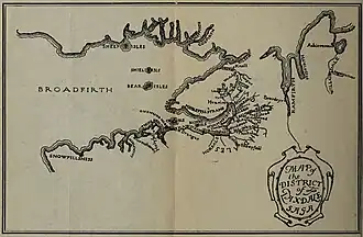 Карта Лососьей долины, из английского издания.