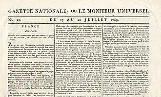 Выпуск 17—20 июля 1789 года
