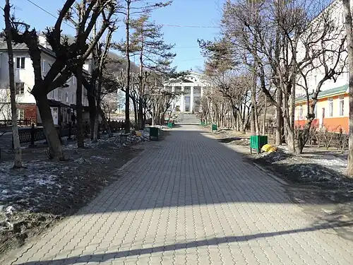 Аллея вдоль улицы