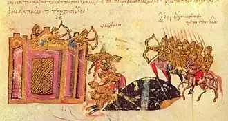 Нападение Торника на Константинополь. Мадридский Скилица.