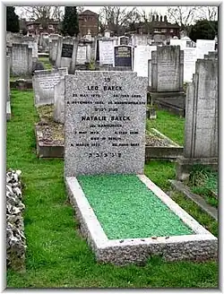 Могила Лео Бека и его жены Натали