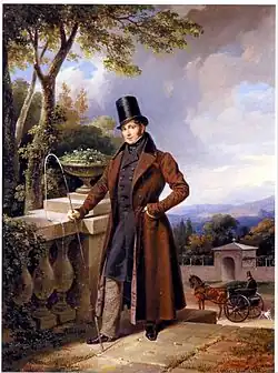 Франц Крюгер. Портрет князя Льва Витгенштейна.