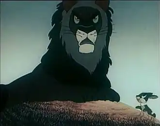 Кадр из мультфильма «Лев и заяц»