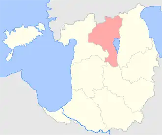 Феллинский уезд на карте