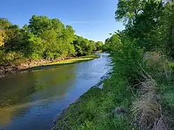 Река Литл-Арканзас на севере Уичито