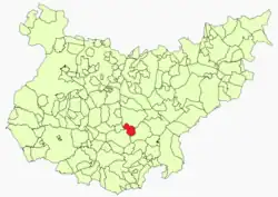 Расположение муниципалитета Льера на карте провинции