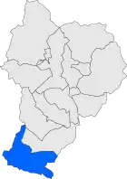 Расположение муниципалитета на карте провинции