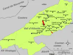 Расположение муниципалитета Буфали на карте провинции
