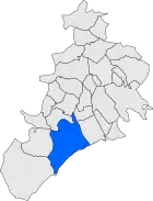 Расположение муниципалитета на карте провинции