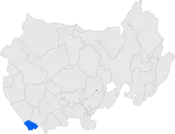 Расположение муниципалитета на карте провинции