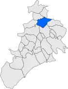Расположение муниципалитета на карте провинции
